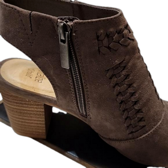 Sonoma vitalize by ortholite brown peep toe sandals size 7 zip up side aussie - Picture 9 of 10